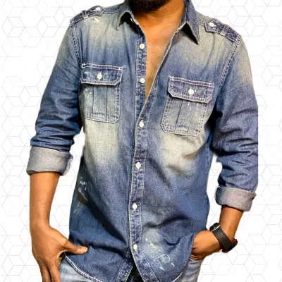 অরিজিনাল এক্সপোর্ট কোয়ালিটি Denim ফুল সার্ট